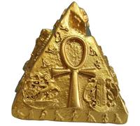 Gadpiparty Piramide Egizia in Resina 3D Antica per Decorazione Casa e Studio, Ornamento Architettonico da Tavolo Dettagli Realistici e Uso Didattico