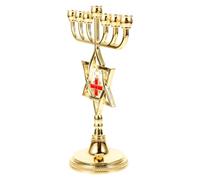 Gadpiparty Portacandele in Metallo Oro a 7 Bracci Decorativo per Ufficio e Casa, Candelabro Classico Elegante Design Unico e Funzione Ornamentale