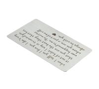 Gadpiparty Portafoglio Inserto in Inossidabile Carte Decorative Per Biglietti d Per Innamorati Scritture Chiare e Resistenza Corrosione