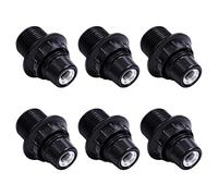 Gadpiparty Portalampada Autobloccante E14 in Plastico e Alluminio Nero, 6 Pezzi, Design Pratico per Sostituire Portalampade Danneggiati, per Illuminazione e Decorazione