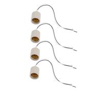 Gadpiparty Portalampada E27 in Ceramica 4 Pezzi Base Filettata Attacco a Vite Per Lampade a Sospensione e Plafoniere Design Industriale Facile Installazione