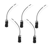 Gadpiparty Portalampada in Bachelite E12 Con Morsetto e Cavo 15 Cm Per Lampadine Led, Base a Candelabro Per Lampadari e Applique Da Parete, Set Da 5 Pezzi Con Protezione Da Sovraccarico Per Uso Sicuro