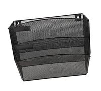 Gadpiparty Portariviste Metallo Nero Organizer Sospeso per Ufficio e Bagno Cestino Appeso per Libri e Riviste Design con Slot per Etichette Ottimizza