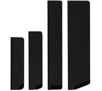 Gadpiparty Protezione per Coltelli da Cucina ABS 4 Pezzi, Portatile, Nero | Inserimento Facile, Rivestimento in Flock, per Chef e Studenti, Uso in Campeggio e Viaggio