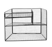 Gadpiparty Rack di archiviazione del telefono scrivania ufficio Sorter di lettere Organizzatore dell'ufficio Sorter di carta Organizzatore di file Black