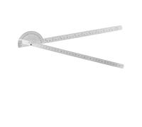 Gadpiparty Righello Goniometrico Acciaio Inossidabile Bracci Strumento Misurazione Angolare per Ingegneria e Disegno Architettonico Resistente Alla