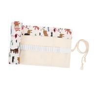 Gadpiparty Rotolo Da 2 Pezzi Astuccio Matita Colorata Borsa Per Penne Artistiche a 48 Fori Borsa Per Il Pennello Per Il Trucco Organizer Per Matite Multiforo Tela