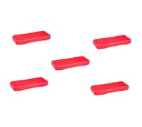Gadpiparty Scatola Da 5 Pezzi scatola della pinza spazio cavo porta righello portatile guidare vano scatole portaoggetti contenitore degli attrezzi portaoggetti pinza plastica rosso