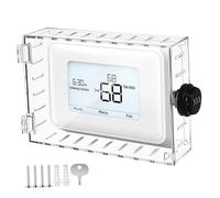 Gadpiparty Scatola di Blocco Termostato con Serratura Trasparente in Acrilico Copertura Protettiva Polvere e Acqua per Montaggio Parete Facile da Installare Visibilità Chiara e Protezione per