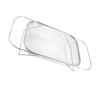 Gadpiparty Scolapiatti Estensibile in Acciaio 304 Medio Argento Porta Posate e Organizer Multifunzione per Cucina e Lavello Supporto per Asciugatura Piatti Bicchieri e Frutta