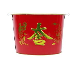 Gadpiparty Secchio per Culto in Acciaio Inox Maniglie, Inceneritore per Carta e Denaro Sacrificale, Adatto per Uso Domestico e Cerimonie Religiose