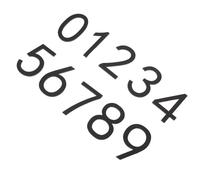 Gadpiparty Set 10 Numeri Civici Autoadesivi in Acrilico Opaco Nero 7x4,6 Cm per Porte e Cassette Postali, Resistenti a Pioggia e Sole, Facili da Rimuovere, per Appartamenti, Uffici e