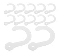 Gadpiparty Set 100 Ganci in Plastica Bianchi per Campioni di Tessuto Ganci Portaoggetti Resistenti per Bagno e Cucina Fori per Montaggio su Soffitto e Parete per Organizzare Asciugamani e