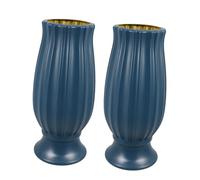 Gadpiparty Set 2 Vasi Commemorativi per Tombe in Pe Resistenti a Vento e Pioggia Ampia Capacità per Decorazioni All'aperto di Lapidi e Cimiteri