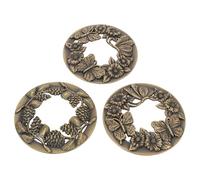 Gadpiparty Set 3 Copricandela in Metallo per Candela in Barattolo, Paralume Decorativo Coperchio per Bruciatura Uniforme, Sostituzione per Coperchio Barattolo Candela Profumata, Accessorio