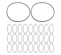 Gadpiparty Set 30 Cinghie di Trasmissione in Gomma Nera 130mm per Registratori a Cassette e Videoregistratori, Kit Sostituzione Cinghie Piatte Silenziose Assorbimento Vibrazioni