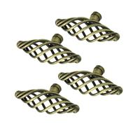 Gadpiparty Set 4 Pezzi Pomelli per Mobili in Rame Color Marrone, Design Gabbia di Uccelli Stile Nordico, Resistenti e Indossabili per Ante in Vetro e Copriwater