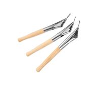 Gadpiparty Set 6 Penne Batik in Acciaio e Legno Faggio Strumenti per Incisione su Cera e Modellazione Dell'argilla per Artisti e Scuole per Creare Opere d'Arte Uniche
