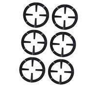 Gadpiparty Set 6 Pezzi Anelli Riduttori Per Fornelli a Gas in Ferro Nero Supporti Per Bruciatori Per Padelle Piccole Piani Cottura Stabile