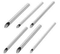 Gadpiparty Set 6 Pezzi Strumenti per Forare Ceramica in Acciaio Inossidabile Bordo Liscio, Forma Circolare, per Progetti DIY e Laboratori di Ceramica