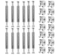 Gadpiparty Set da 10 Connettori Doppia Vite 3 in 1 per Montaggio Mobili Elementi di Fissaggio in Ferro con Ruota Eccentrica Regolabile per Pannelli di Armadi e Cassetti Accessori per