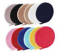 Gadpiparty Set da 12 Fasce Elastiche Piatte Colorate 1cm Spesse per Cucito, Elastici Resistenti per Abiti Premaman, Pantaloncini e Gonne, Elastici Multiuso per Riparazioni e Progetti di Sartoria