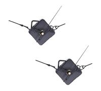 Gadpiparty Set da 2 Movimenti Orologio Silenziosi in Plastica Nera, Meccanismo al Quarzo Semplice e Resistente, Accessori Fai da Te per Orologi da Muro da Casa, Ricambio Meccanismo Elegante