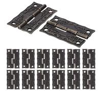 Gadpiparty Set da 20 Cerniere in Ferro Retrò Pieghevoli per Scatole di Legno con Viti Mini Cerniere Decorative per Sportelli Mobili Antichi e Portagioielli Ferramenta per Restauro e