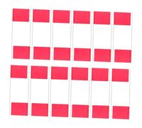 Gadpiparty Set da 24 Bandiere Rosse in PVC 14X10 CM con Picchetti in Acciaio Inox 304 da 38 CM per Delimitare Giardini Confini e Rilievi Topografici in Ambito Industriale e Paesaggistico