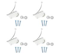 Gadpiparty Set da 4 Rulli Guida per Porta Scorrevole Camma di Coda, Ruote di Scorrimento per Armadi e Finestre, Materiale Robusto e Resistente per Binari Mobili