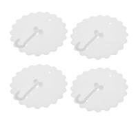 Gadpiparty Set di 4 Ganci Adesivi in Abs Bianco per Appendere a Soffitto, Ganci da Muro Resistenti Adesivo Forte per Uso Interno in Casa e Stanza da Letto
