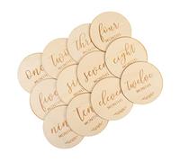 Gadpiparty Set Di Carte in Legno Per Neonati Di 12 Mesi Con Accessori Fotografici Lavorazione Artigianale Memoria Della Crescita Del Bambino