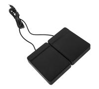 Gadpiparty Set Pedali Doppio per Grancassa Batteria Elettronica Nero in Metallo e Abs, Portatile con Connettività 3.5mm, Accessori per Musicisti Principianti