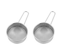 Gadpiparty Setaccio per Farina Portatile in Acciaio Inox 2 Pezzi, Colino Setacciatore Manico, Rete Fine per Cucina, Pasticceria e Panetteria, Utensile per Filtrare la Farina
