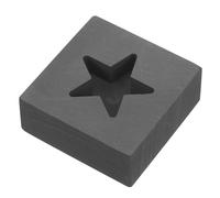 Gadpiparty Stampo in Grafite Forma a Cinque Punte Resistente Alte Temperature per Fusione Metalli Antiaderente Facile da Pulire per Fusione e Analisi Scientifiche Piccolo Volume