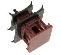 Gadpiparty Statua da Giardino a Pagoda Cinese Miniatura in Resina Resistente, Gazebo per Ornamenti Bonsai 5 Cm, Decorazione Esterna per Patio e Micro Paesaggi Zen