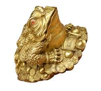 Gadpiparty Statua di Rospo in Rame a 3 Zampe 9X7X8 CM Ornamento da Tavolo Compatto per Ufficio e Casa Decorazione Stabile e Artigianale per Spazi Eleganti