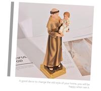 Gadpiparty Statua in Resina di Sant'Antonio Abbracciando il Decorativa per Interni Scultura Religiosa da Tavolo Realizzata a Mano Regalo Ispiratore per Casa Ufficio e Chiesa Ornamento
