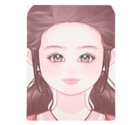 Gadpiparty Stencil per Esercizi Trucco Viso Riutilizzabile in Pet, 1 Foglio Portatile per Artisti del Make Up e Pratica Colori Viso Professionale