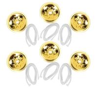 Gadpiparty Stoppino Flottante per Lampada a Olio, Set 6 Pezzi Bianco Oro | Fibra e Cotone, Foro Centrale e Tessitura Fitta, Ricambio Facile per Natale, Fai da Te, Lampade di Vetro