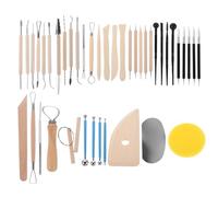 Gadpiparty Strumenti per Modellare Argilla Utensili per Scolpire Ceramica Accessori per Fabbricazione Ceramica Strumenti in Legno e Acciaio Inossidabile Essiccata all Aria