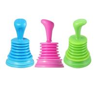 Gadpiparty Sturalavandini in Pvc Ventose per Wc e Cucina, Set da 3 Pezzi, Piccolo Stantuffo Pratico Impugnatura Ergonomica, Strumento per Pulizia Scarichi Casa, Ufficio e Colore Casuale