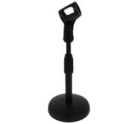 Gadpiparty Supporto Microfono da Tavolo Regolabile Nero in Metallo e Plastica e Uso a Mani Liberi Base Stabile per Registrazione e Riunioni Online