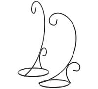 Gadpiparty Supporto per Vaso da Appendere in Ferro Nero 2 Pezzi Struttura Robusta e Forma Unica per Piante e Ornamenti da Balcone o Cortile