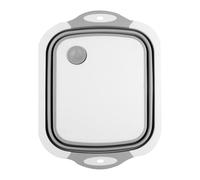 Gadpiparty Tagliere Accessorio Pratico Salvaspazio in Plastica e Silicone Pieghevole Scolapasta Integrato da Cucina per Lavello Multifunzione