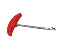 Gadpiparty Tenditore per Lacci da Scarpe per Ridurre la Fatica della Mano in Metallo e Plastica Impugnatura Curva Antiscivolo e Manico Ergonomico Rosso