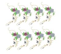 Gadpiparty Toppe Floreali Per Abbigliamento 8 Pezzi, Toppe Da Stirare Termoadesive Ricamato, Applicazioni Floreali Fai Da Te Per Vestiti, Borse e Tessuti Decorativi