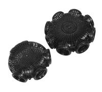 Gadpiparty Trappola Pesci in Plastico Nero Portatile Gabbia a Sei Fori per Granchi e Gamberetti, Efficiente la Pesca Outdoor di Piccoli Pesci