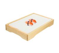 Gadpiparty Vassoio Refrigerato Sushi in Bamboo Naturale Piatto Ghiaccio Riutilizzabile per Pesce e Crostacei per Ristoranti e Feste Conserva la Qualità Salmone e Seafood