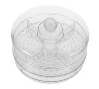 Gadpiparty Vassoio Rotante Snack con Coperchio Trasparente Organizer Frigo in Plastica Riutilizzabile Scomparti Piatto Multiuso per Frutta Verdura e Snack per Picnic e Feste all Aperto